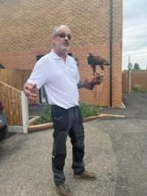 Alan explains how we use the Harris hawks